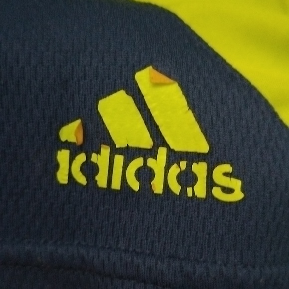 Adidas Basketball Shorts Youth Size 10/13 Blue and Lime Green - Picture 10 of 13